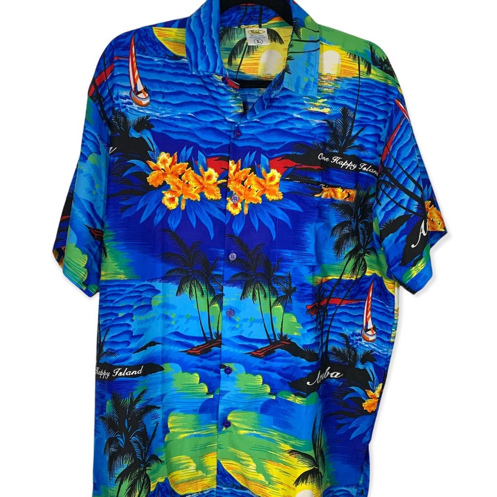 Rima Beachworld Short Sleeve Shirt Size Large